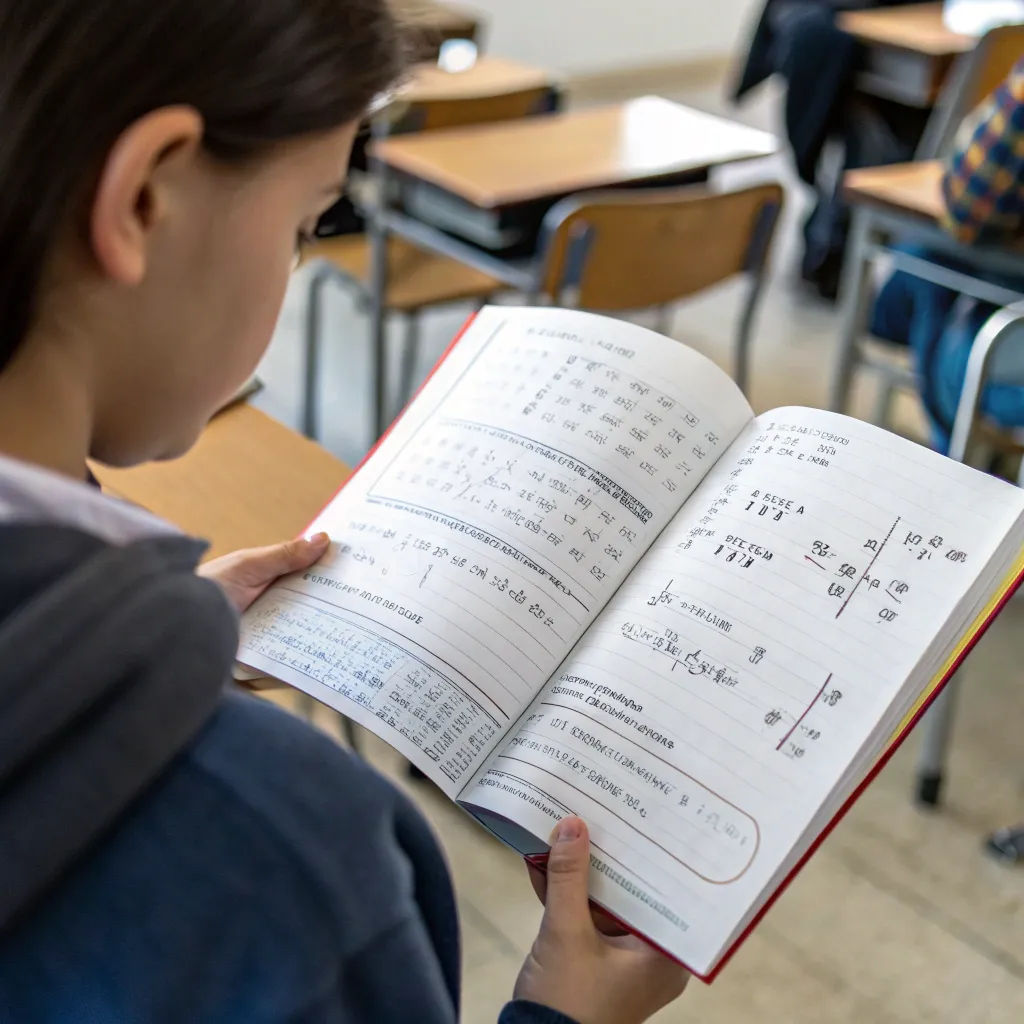 Student holding a Math textbook